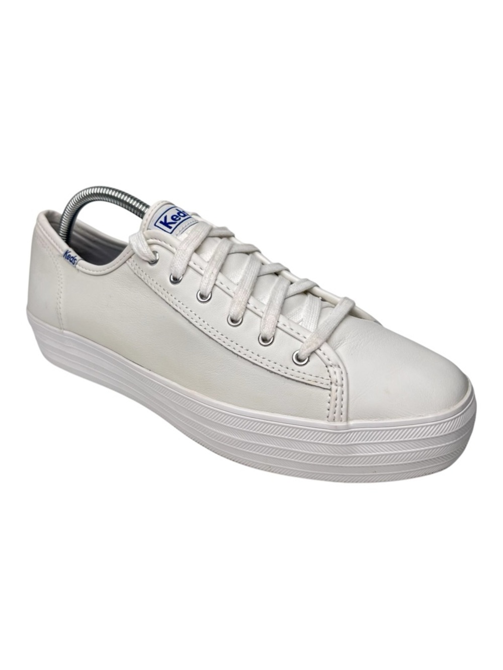 Keds White Platform Leather Sneakers